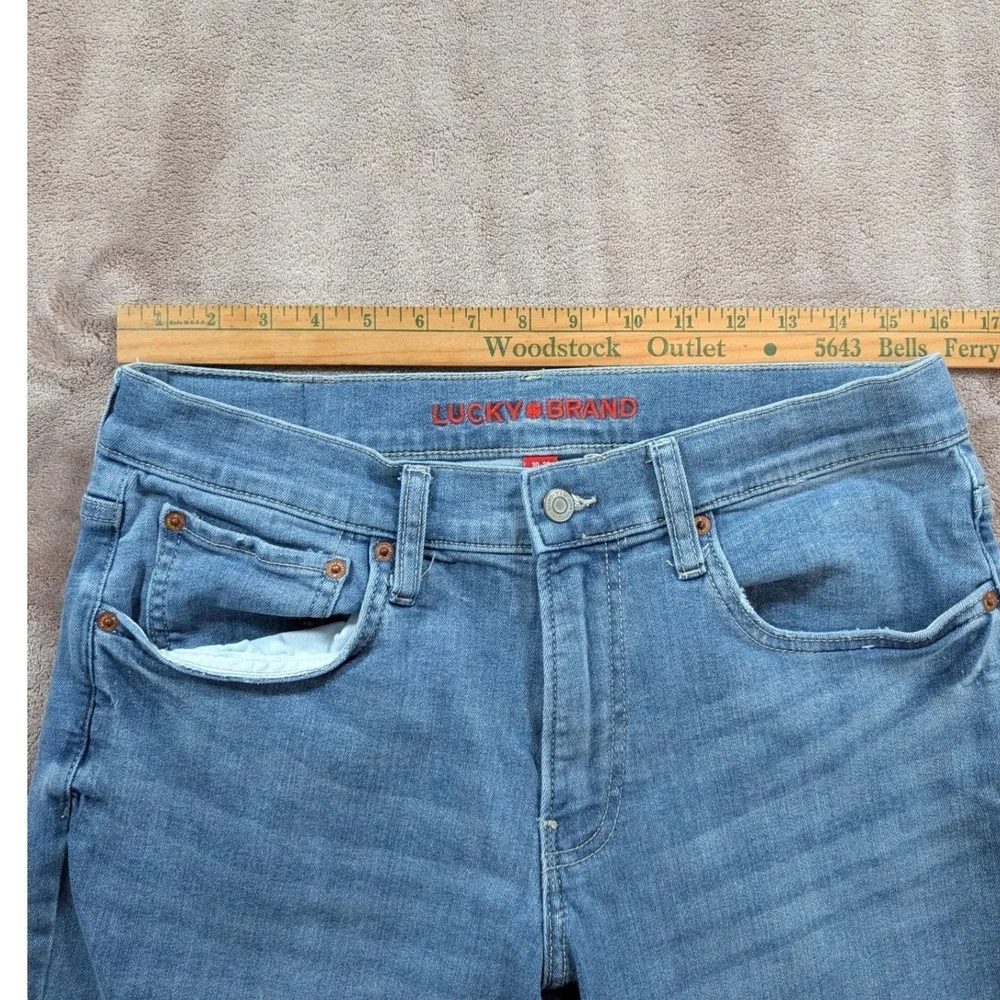 Lucky Brand Mens Straight Leg Jeans Medium Wash Blue Denim 30x32 RN80318